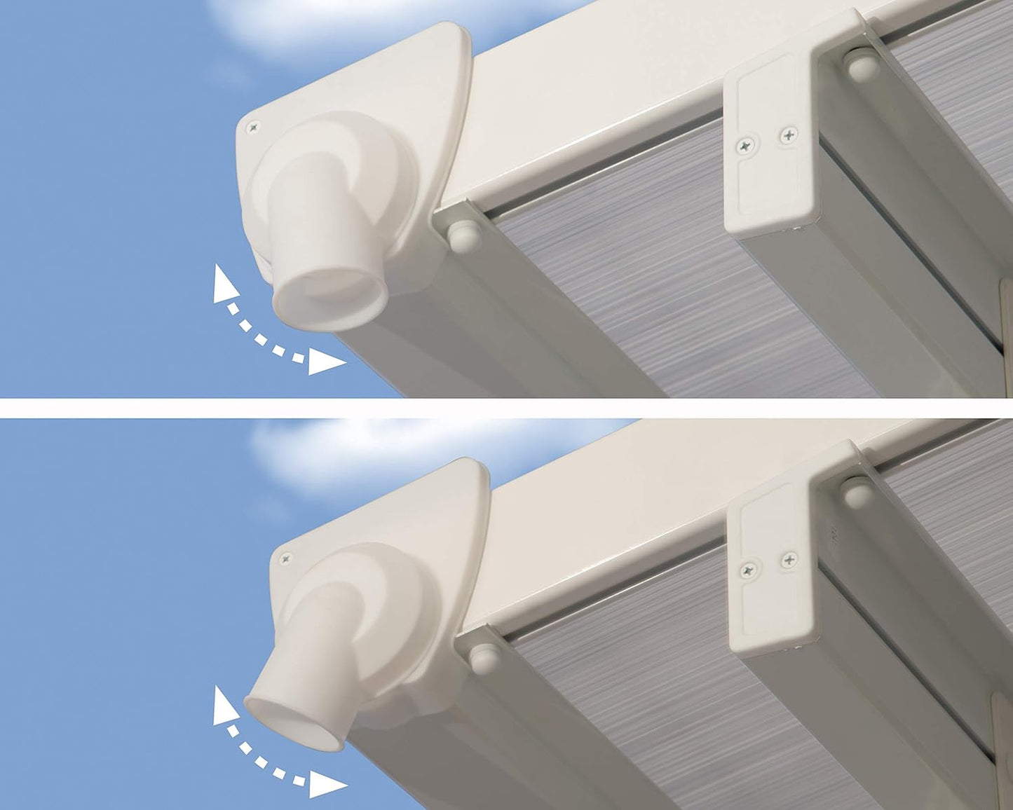 Palram - Canopia Feria 13 Ft. x 26 Ft. Carport Aluminum Metal Frame and Polycarbonate Panels Car Port for Outdoor Driveway to Protect Car, Truck, RV, Trailer, Boat, Equipment Storage(White)