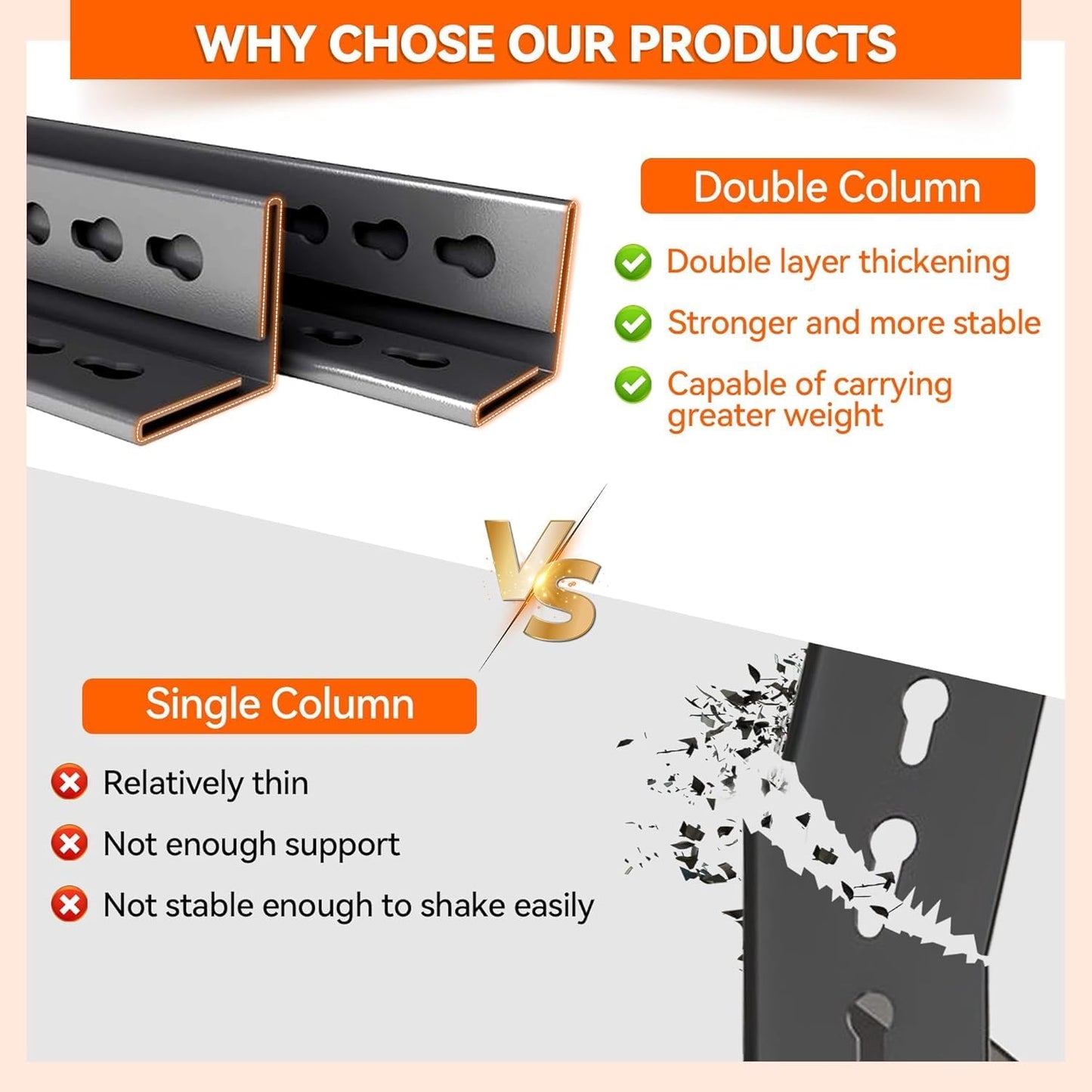 Metal Garage Shelving Unit, Heavy Duty 5-Tier Adjustable Storage Rack, Steel Shelving,2000 lbs Capacity, Industrial Shelves for Heavy Tools and Equipment (5-Tier 59" H x24 W x 14" D)