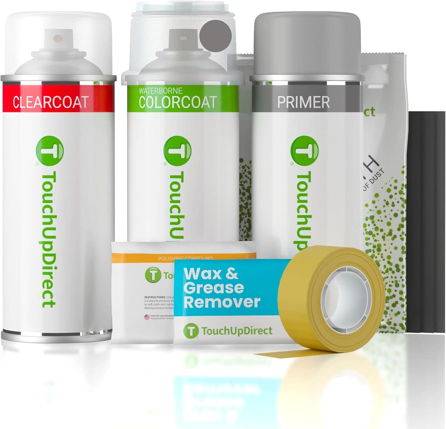 TouchUpDirect 1G3 Magnetic Gray Metallic Compatible with Toyota Exact Match Touch Up Paint Aerosol - Platinum Kit