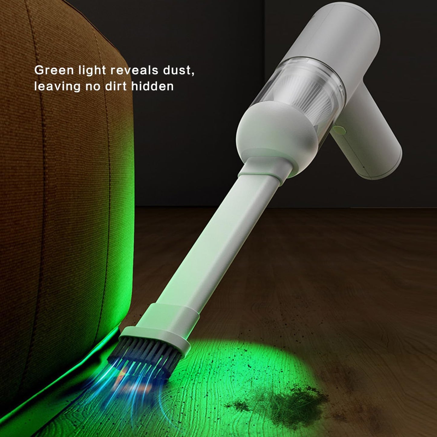 Car Vacuum Portable Handheld Vacuum Cordless Mini Cleaner Type-C Charge Rechargeable with 6000Pa Strong Suction for Home and Camping,Car, Office Desk, Keyboards, 30mins Runtime, Lightweight