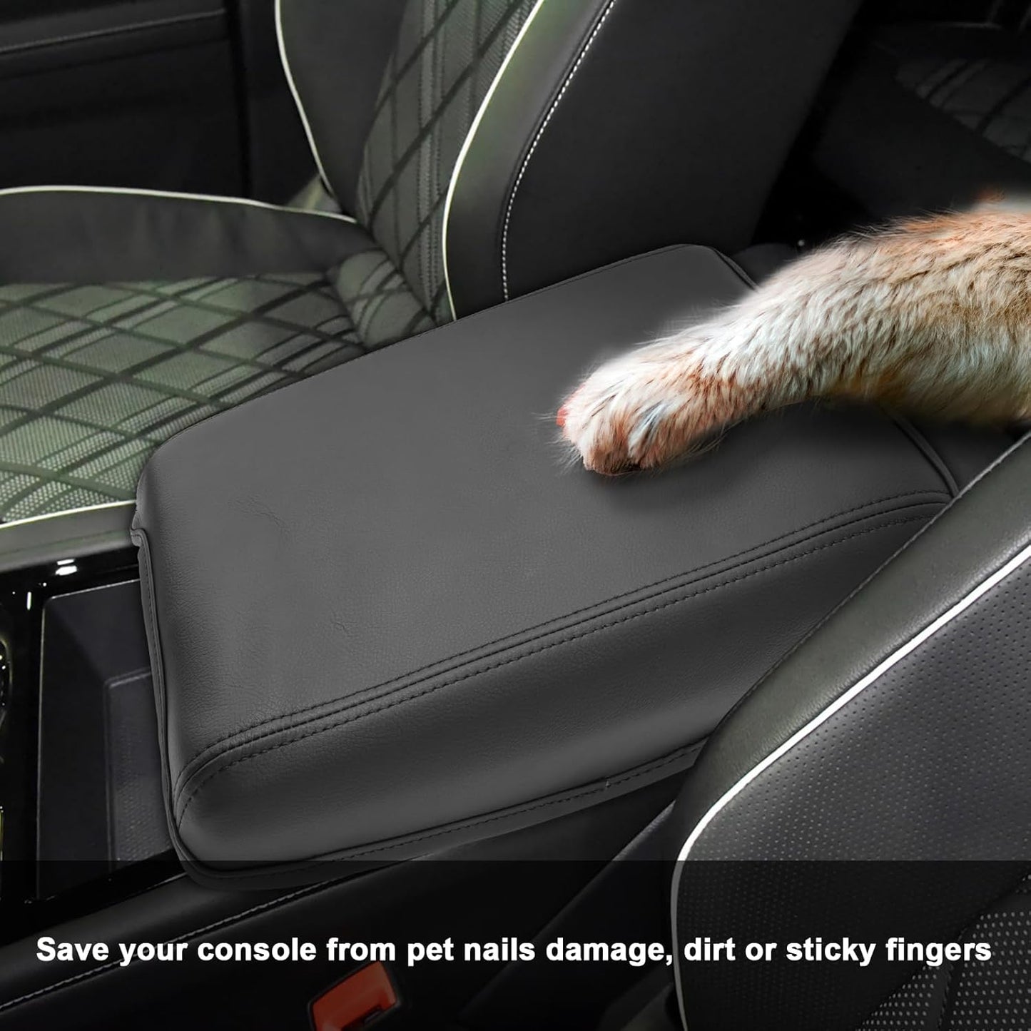 SXCY for 2024 2025 VW Atlas Armrest Cover for Volkswagen Atlas 2024 2025 Console Cover 2025 Atlas Center Console Cover 2024 2025 Atlas SEL Premium R-Line Accessories Middle Console Cover