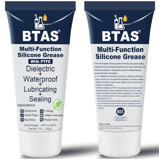 Dielectric Grease Automotive for Electrical Connectors,Di Dialectical Contact Tune-Up Grease of Car Spark Plug Boot Components Battery Terminal Electric Grasa,Against Salt Corrosion 1 oz 2 Pcs