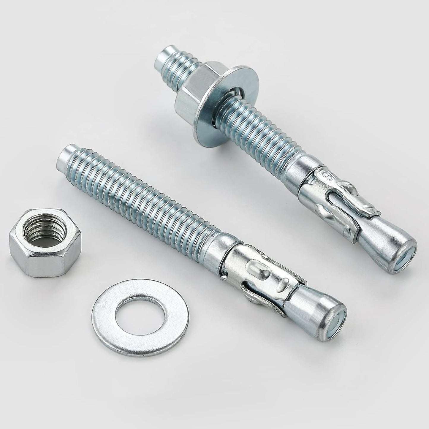 3/4x6-1/4" 10Pcs Inch Standard Fasteners for Heavy-Duty Zinc Wedge Anchors for Cement and Concrete