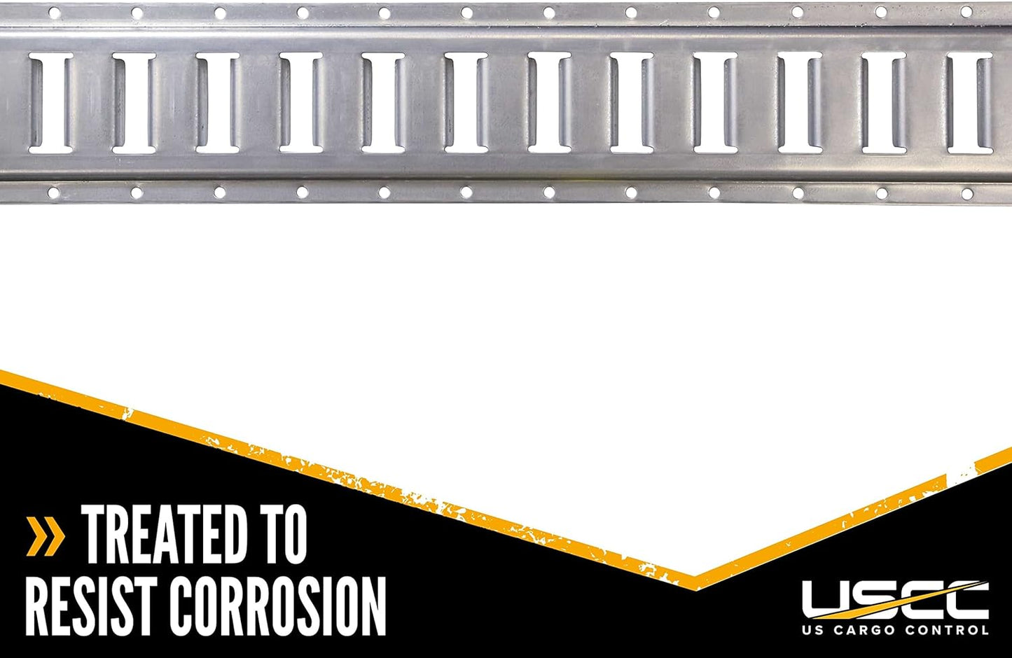 US Cargo Control E Track, Made in USA, 12 Gauge Steel 5 FT Galvanized E Track Rail (100-Pack) Horizontal ETrack Rails for Trailers, Garages, Cargo Vans, 6,000 Pounds Break Strength Per E-Track Slot