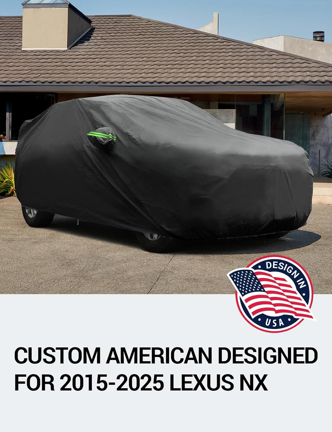 Proadsy 2025 Upgrade Car Cover Custom Fit for 2015-2025 Lexus NX250 NX300 NX350, Waterproof All Weather for Automobiles, Full Exterior Cover Rain Snow Sun Protector Indoor Outdoor Car Cover
