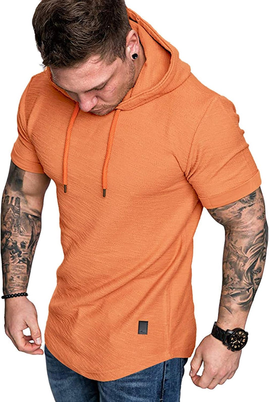 Lexiart Mens Fashion Athletic Hoodies Sport Sweatshirt Solid Color Fleece Pullover