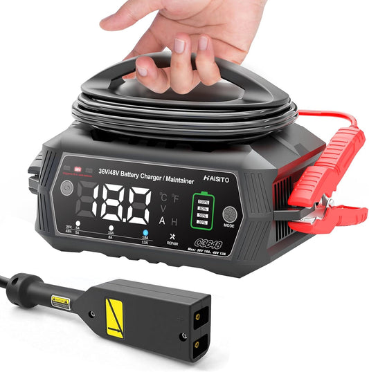 Golf Cart BatteryCharger 36V 18A and 48V 13A Trickle BatteryCharger,36 Volt Golf Cart Charger,for EZGO TXT Text with Powerwise,Lithium, LiFePO4, Lead-Acid AGM/Gel/SLA..BatteryCharger,D Style Plug