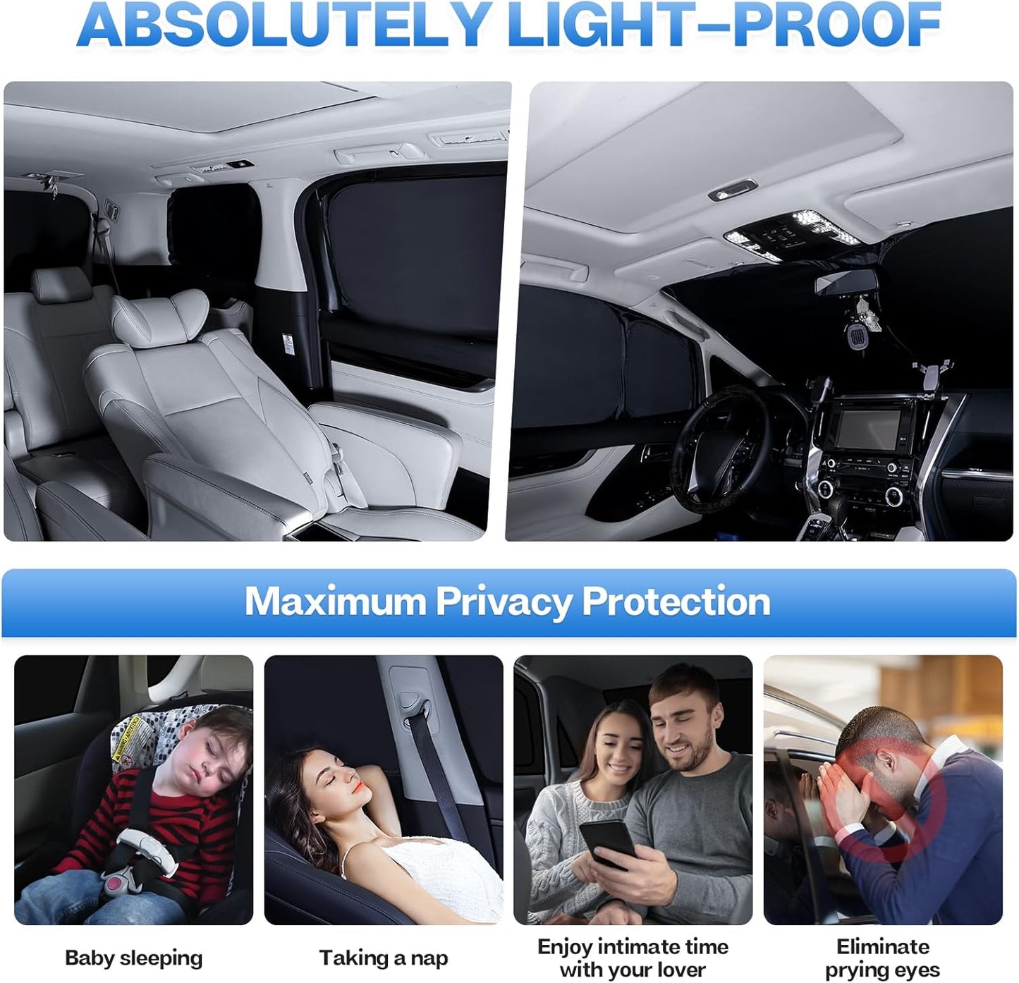 T TGBROS Windshield Sun Shade for Toyota Venza 2021-2024 Accessories Front Windshield Sun Shade Foldable Sunshade Protector Sun Shield Sun Visor Protector Sunscreen Polyester Cover Block