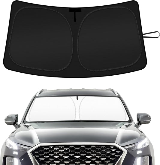 Car Windshield Sun Shade Compatible with 2020 2021 2022 2023 2024 2025 Hyundai Palisade Accessories Foldable Front Window Sunshade Custom Windshield Cover Sun Visor Block UV Rays