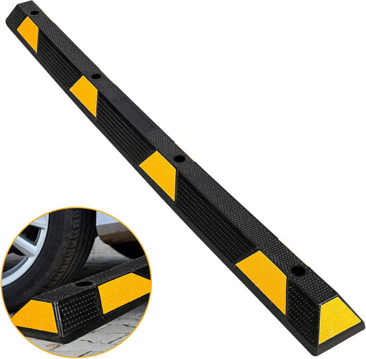 Curb Parking Garage Floor Stopper - 72 Inch Extra Wide Heavy Duty Rubber Parking Lot Stopper, for Vehicles Truck Driveway, Protect Pumpers from Cars Vans Trucks(1PC)