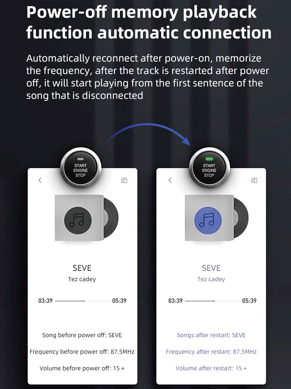 Bluetooth 5.3 FM Transmitter for Car, Wireless Car Adapter with QC 3.0 Fast Charging & PD 30W Type-C, Hands-Free Calling, U Disk Playback, EQ Sound Mode, 7-Color Ambient Light for Driving & Travel