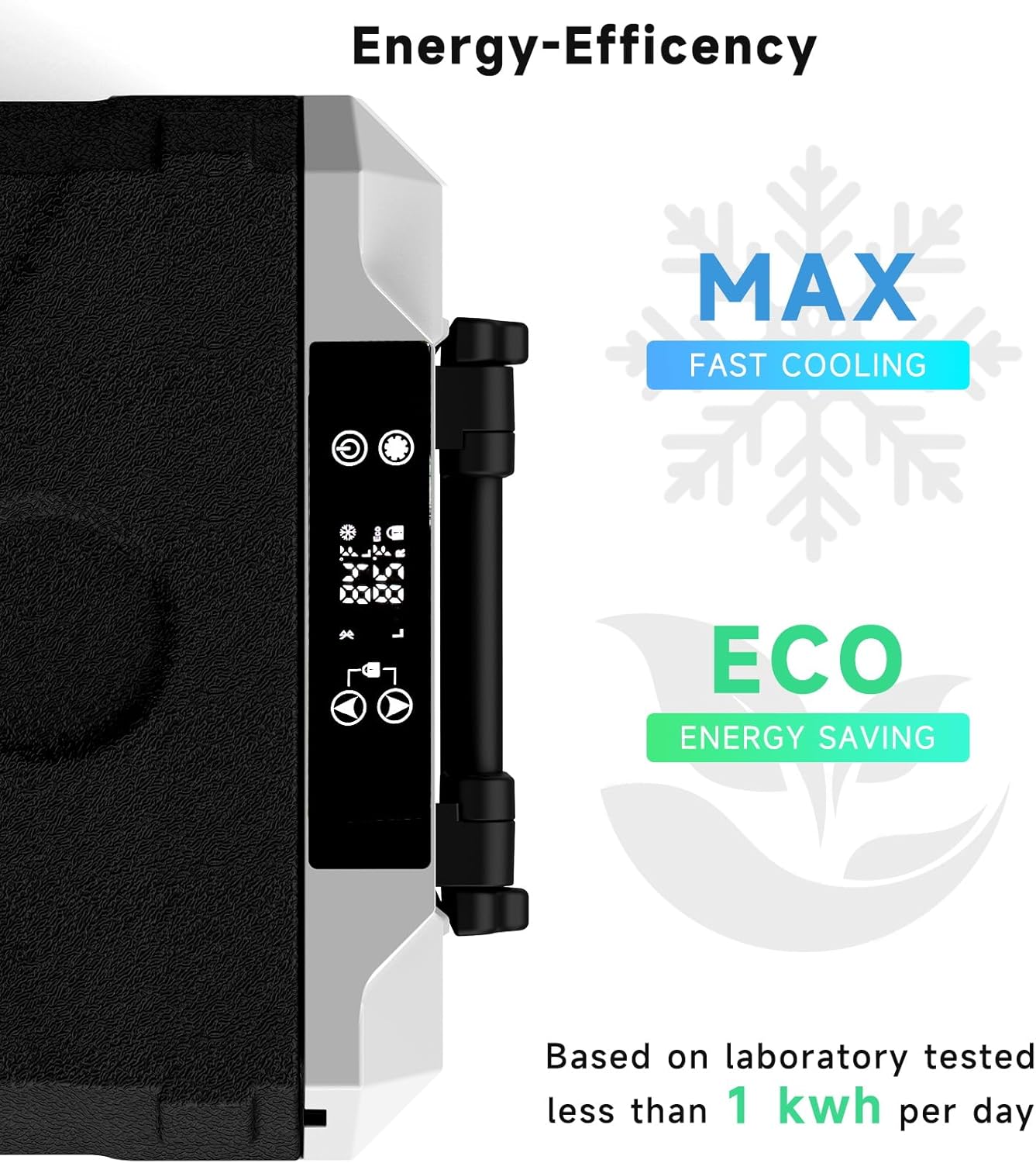 SubSun12V Cooler Car Fridge, 48QT -4℉~68℉ Fast Cooling Car Refrigerator, Portable Freezer with 12/24V DC and 110-220V AC, Electric Cooler for Camping, Road Trip and Boat