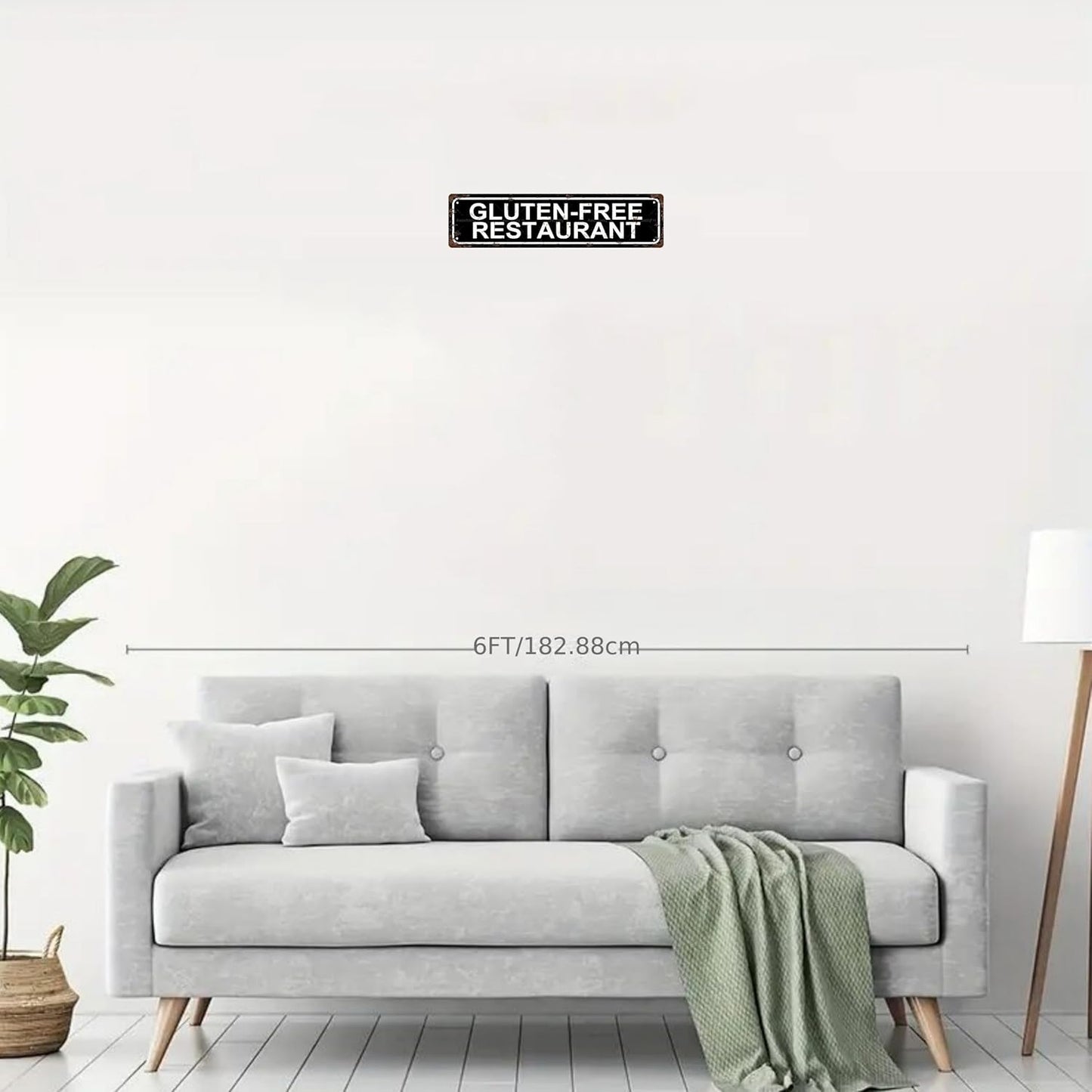 RESTAURANT Non-Embossed Vintage Metal Tin Street Sign Bar Cafe Garage Cave Home Room Wall Bathroom Farmhouse Garden Porch Patio Decor, 16 x 4 Inch