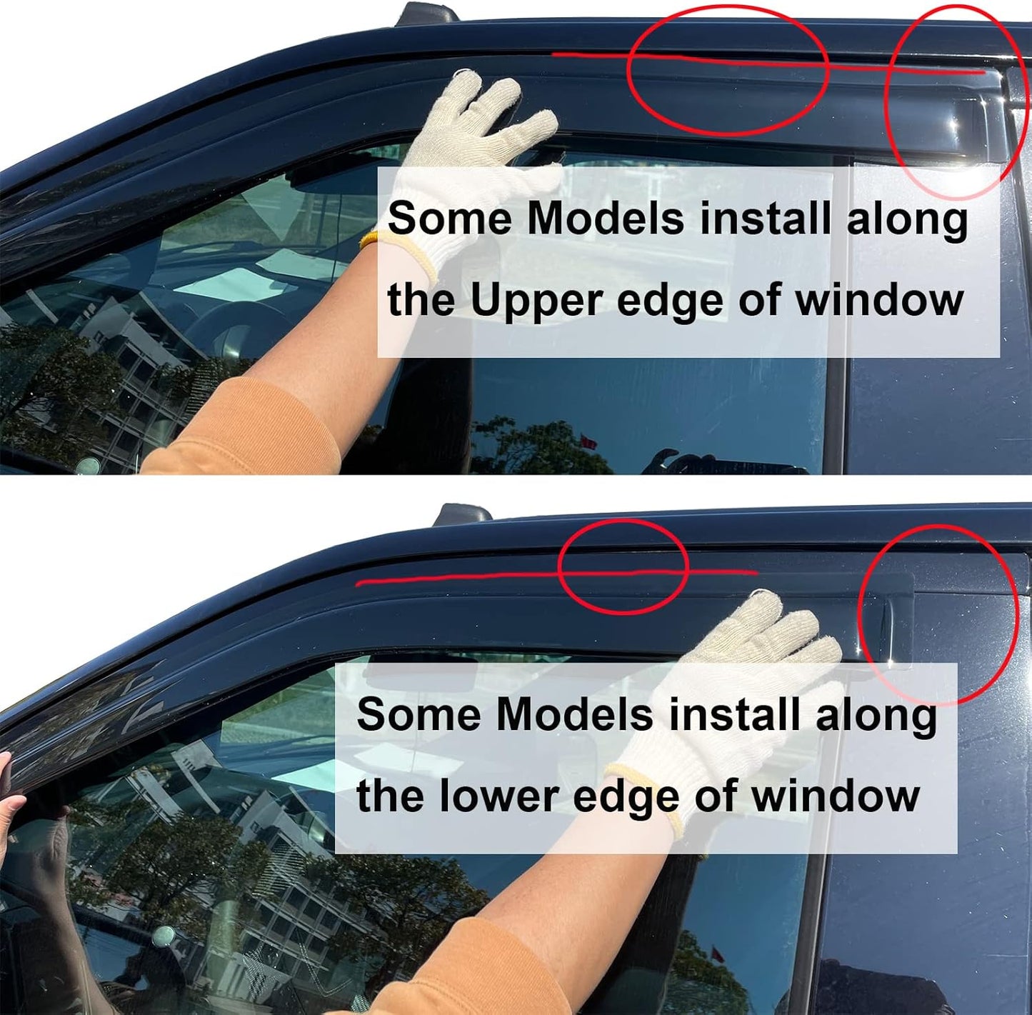 Smoke Sun/Rain Guard Window Visors Compatible with 2005-2010 Jeep Grand Cherokee Wind Deflector 4pcs 94243