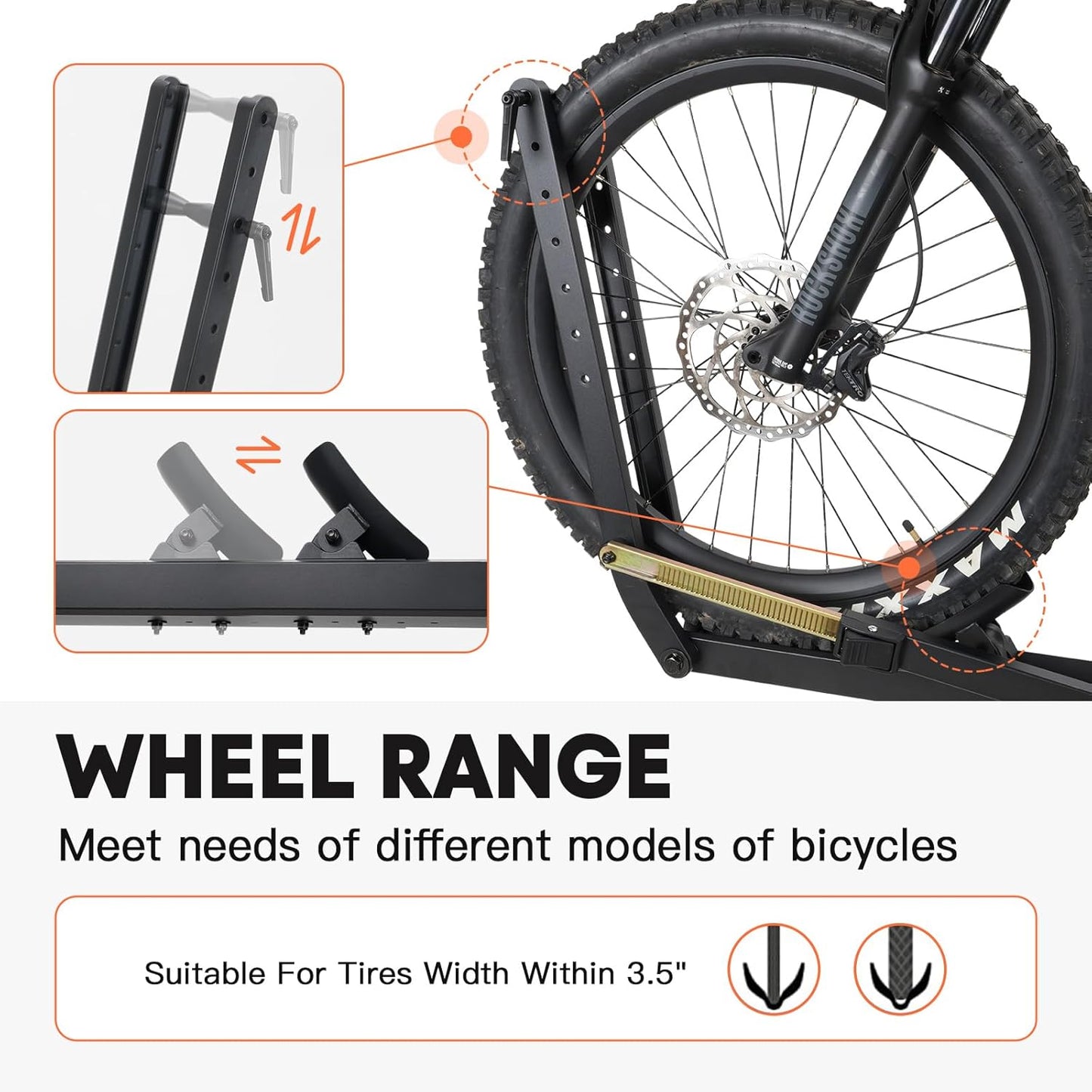 MagRack X2 Hitch 2 Ebike Rack, 150 lbs Capacity Electric Bike Carrier with 2 Arms, Foldable Bike Racks for Tow Hitch Up to 3.5-in Fat Tire 2" Receiver w/Lock