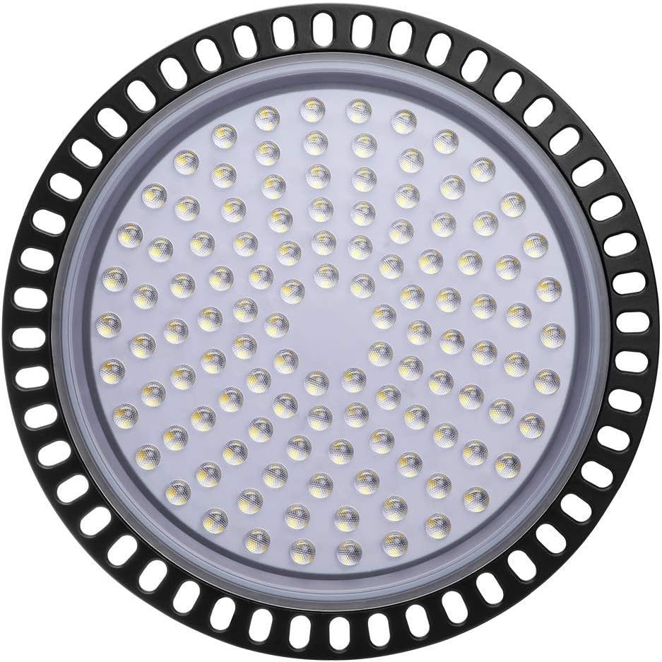 Viugreum 10 Pack 500W UFO LED High Bay Light, 50000LM 6500K Daylight White Ultra Thin LED Warehouse Lighting, IP65 Waterproof Commercial Bay Lighting for Garage Barn Workshop