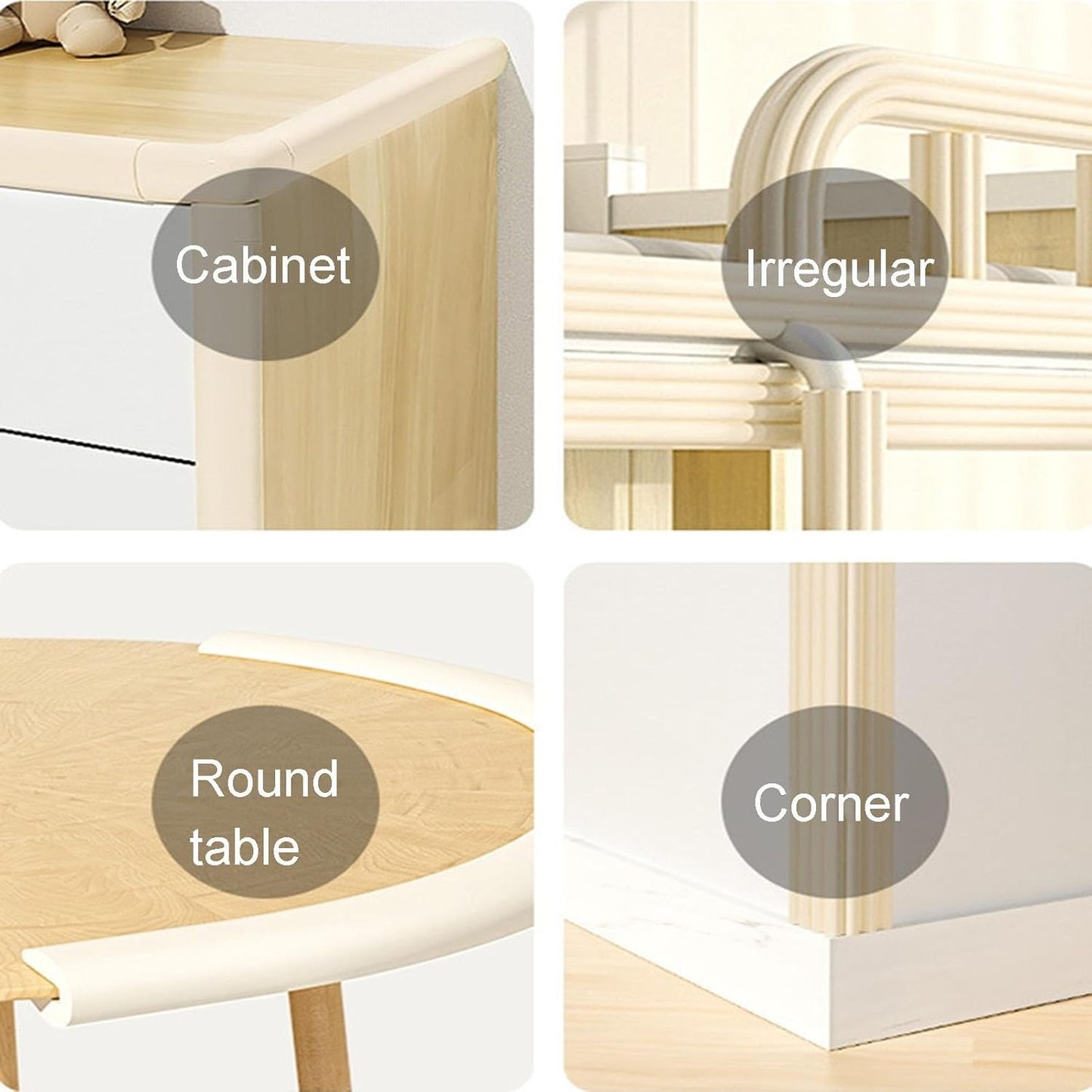 XPLKQXE Sharp Edge Safety Corner Edge Foam Padding, Edge Guards Bumpers Adhesive, Edge Corner Protector Guards for Table Edges & Sharp Corners(Woody,10pcs)