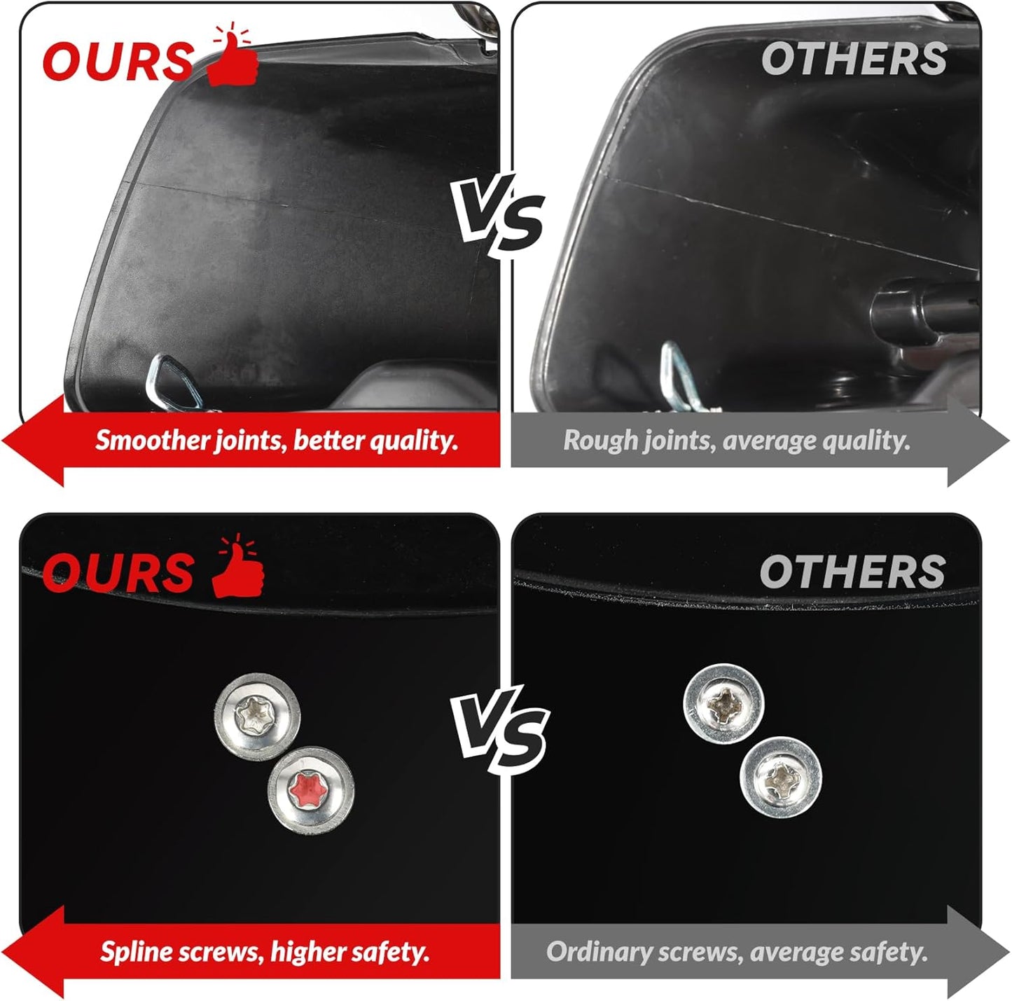 XFMT Motorcycle Hard Saddlebags Vivid Black Saddle Bags Trunk W/Black Latches For Harley Touring Road King Street Glide Road Glide Electra Glide Ultra Classic 2014-2023