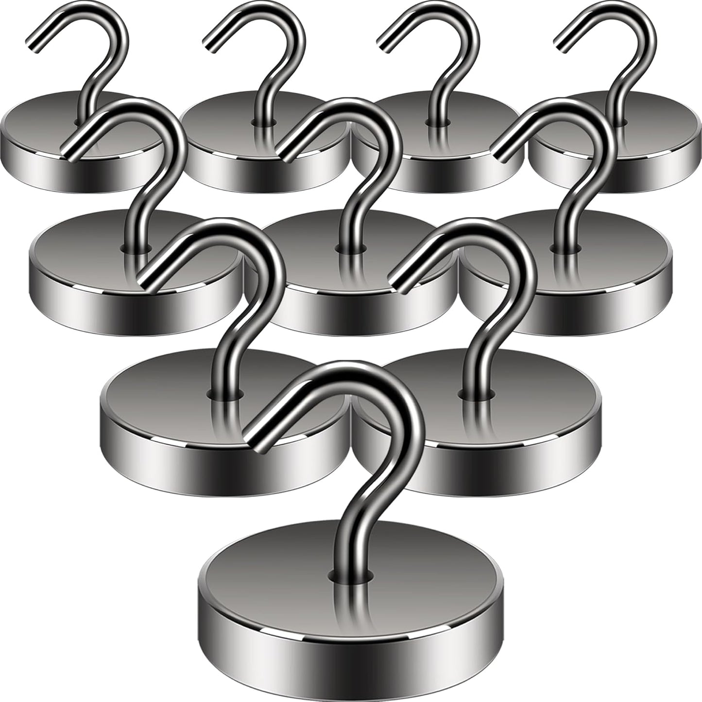 Neosmuk Magnetic Hooks, Cruise Ship Essentials, 100lb+ Heavy Duty Magnetic Hooks for Cruise Cabins, Refrigerator, Grill, Hanging, and Travel | Extra Strong Must-Haves Magnet Hook,Gunmetal Color.