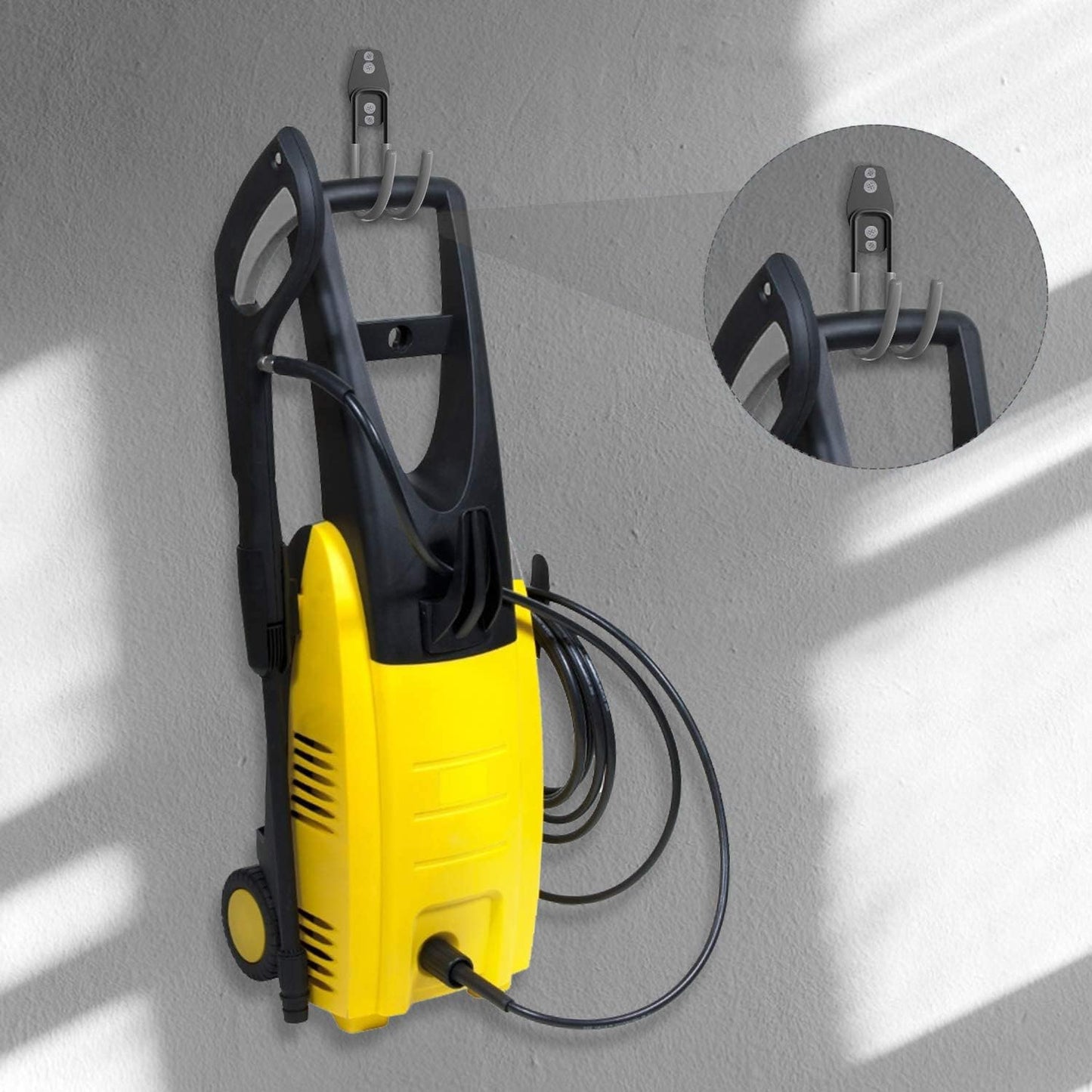 3-H Garden Hose Holder Wall Mount 2 Pack,Solid Steel Hose Hanger,Water Hose Holders for Outside,Perfect for Hanging Outdoor Air Hose,Ropes,Pipes,Garden Tools,Ladders,Bikes,Bulk Items(Gray)