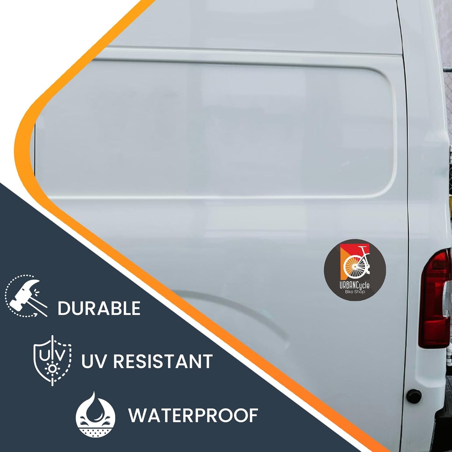 Magnet Me Up Customizable 30 Mil Round Magnet- 5” Weatherproof Car Magnet for Businesses, Sports Teams, Fundraisers & Personal Expression- Custom Text & Logo- Strong Magnetic Vinyl for Vehicles