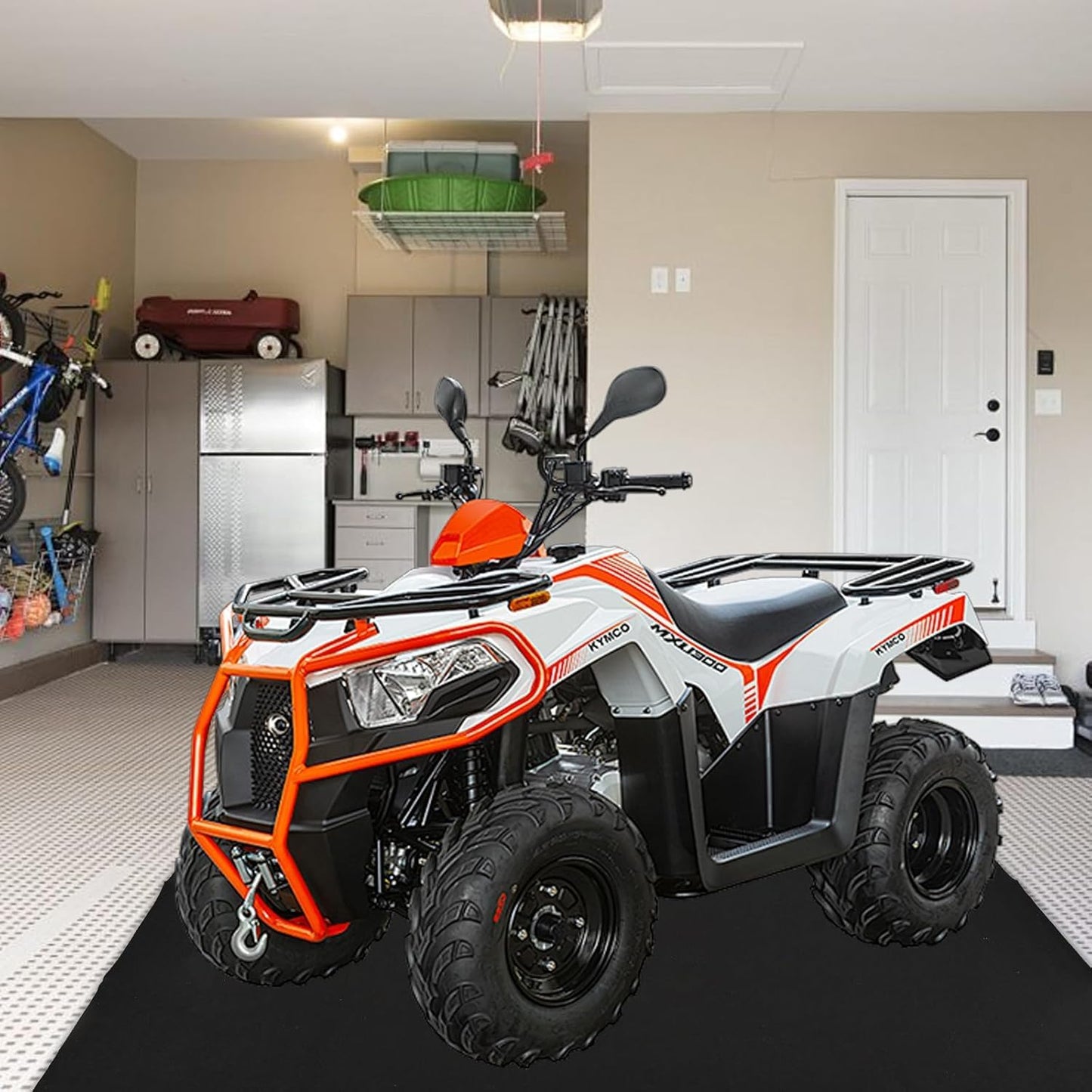 60 * 72IN Oil Spill Mat, Garage Floor Mat, Premium Absorbent Oil Pad, Waterproof, Protect Garage Surface from Spill & Stain, Reusable, Washable, Durable, Black