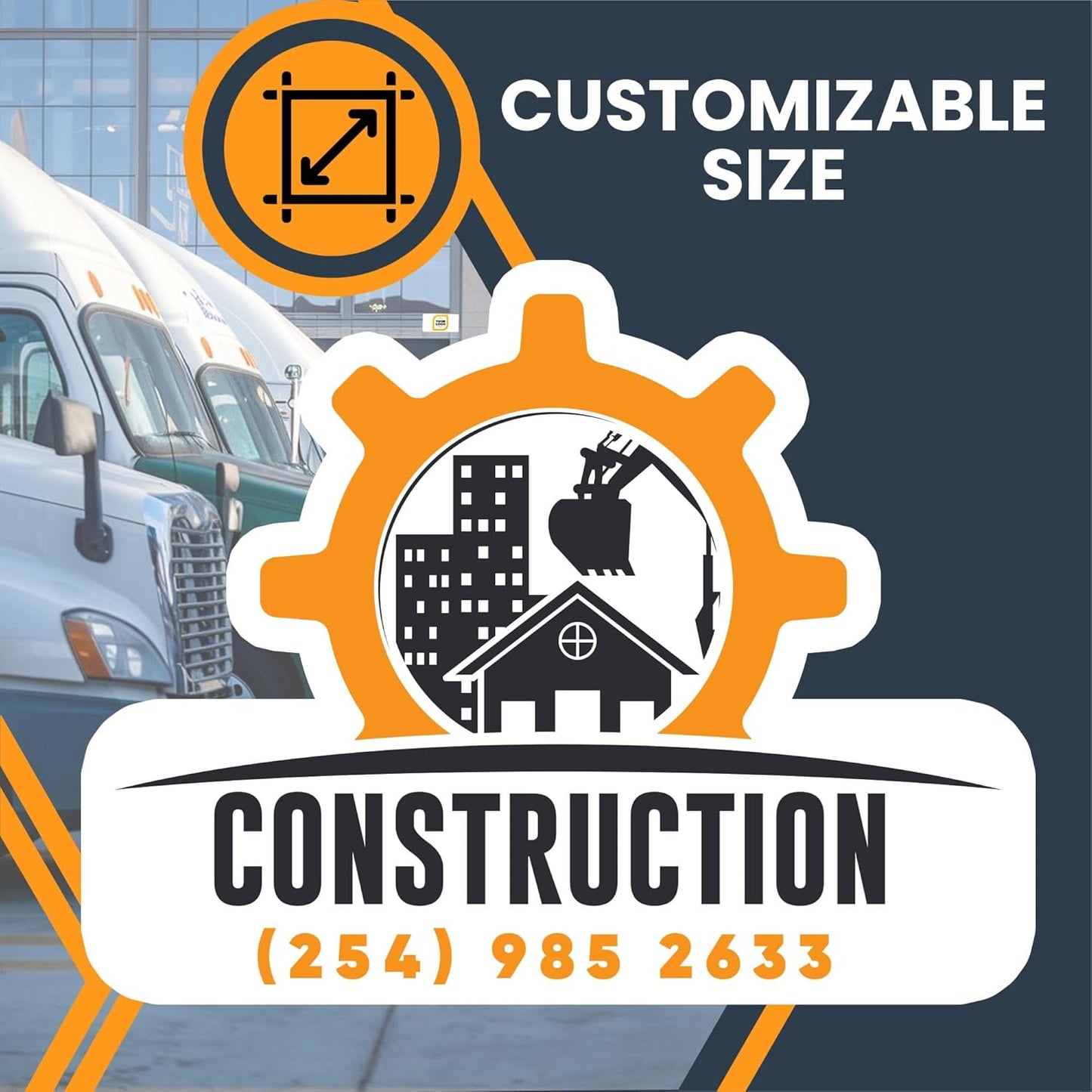 Magnet Me Up Customizable and Personalized Automotive Magnet Decals (Custom Size)