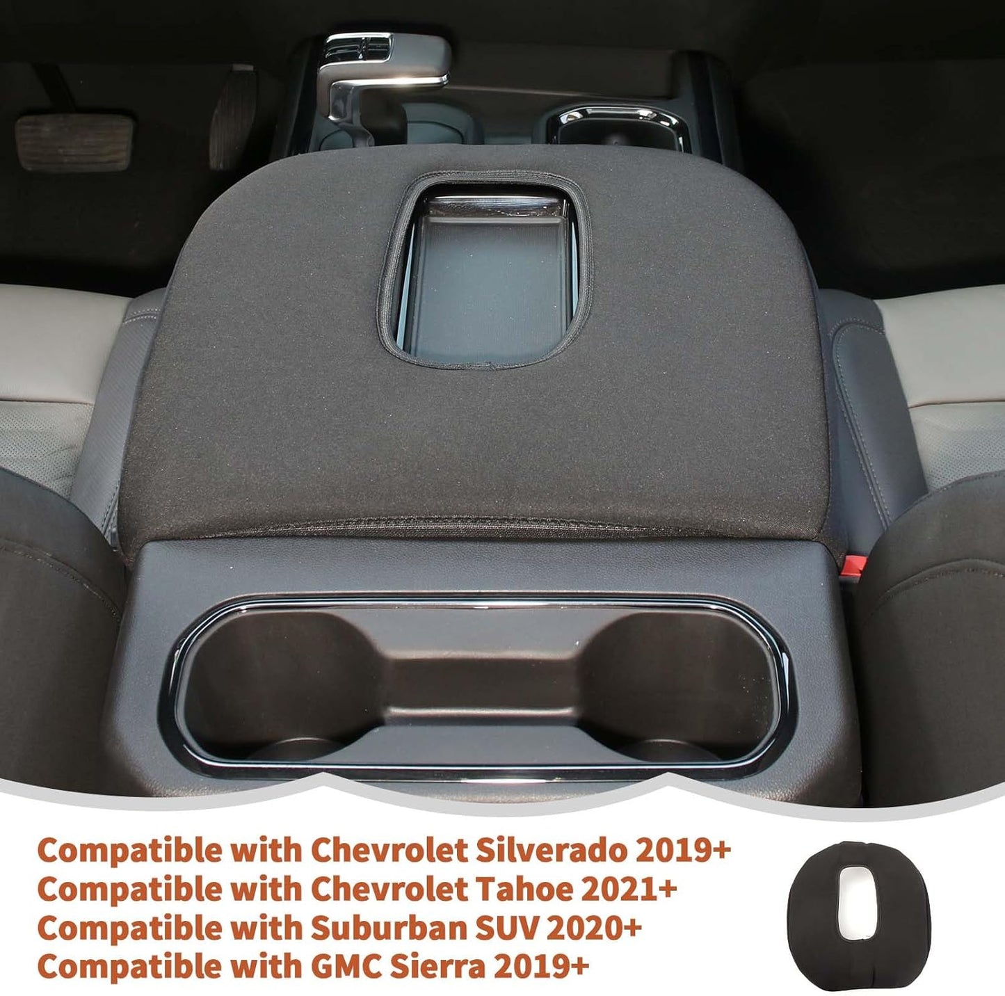 RT-TCZ Armrest Box Pad Cover Compatible with Chevrolet Silverado/GMC Sierra 2019-2023,for Chevrolet Tahoe 2021-2023,for Chevy Suburban 2020-2023,for GMC Yukon 2021-2023