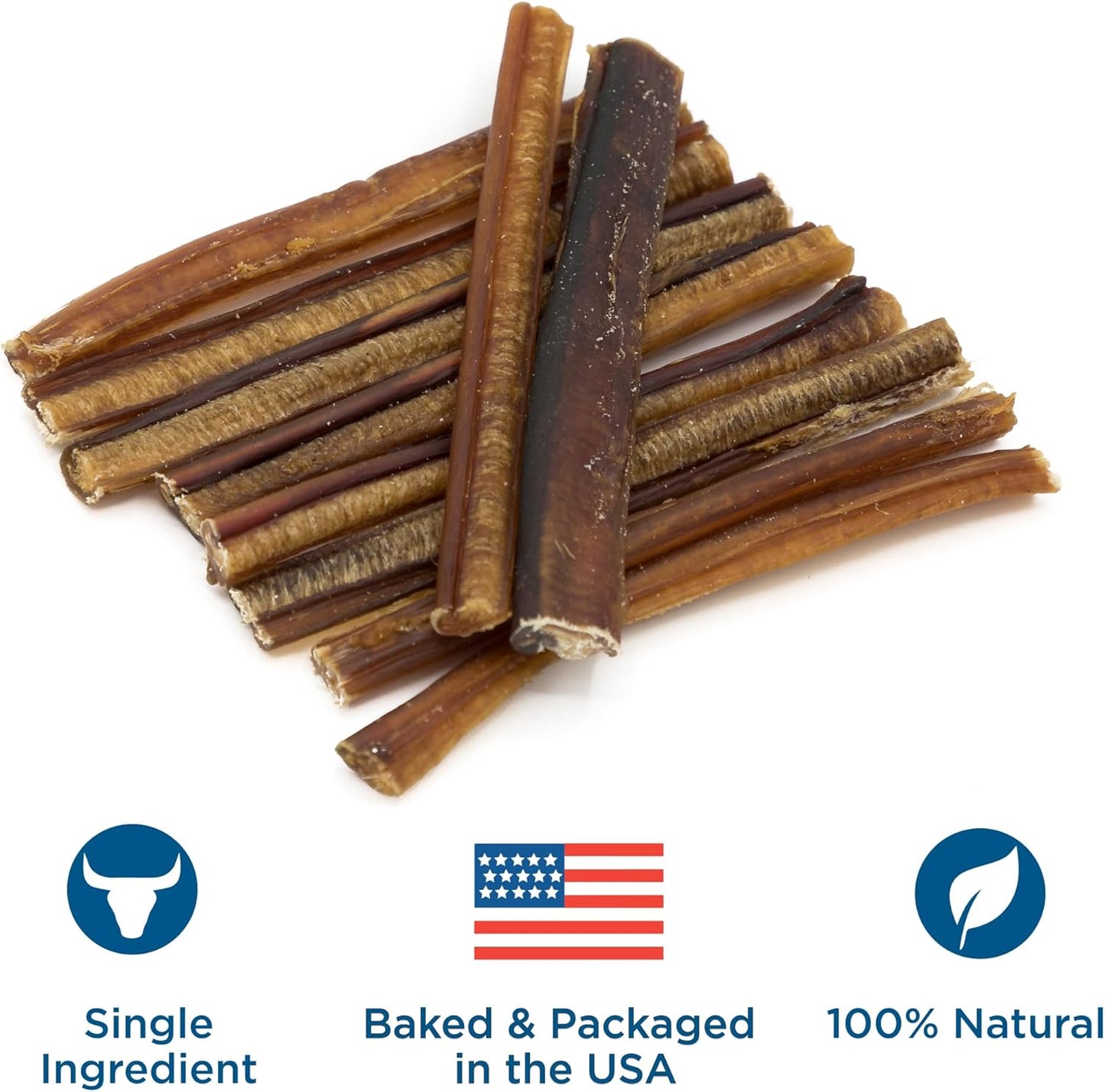 Best Bully Sticks 6 Inch Bully Sticks - 25 Count (Pack of 1) - Natural, Easily Digestible, 100% Grass-Fed, Grain and Rawhide Free