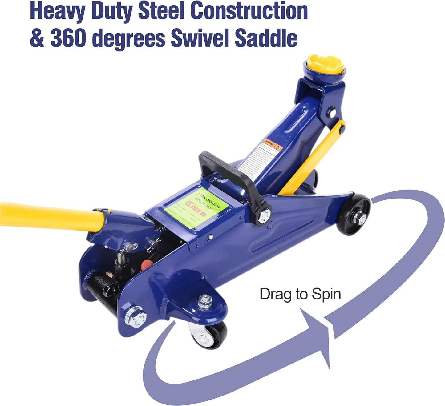 Aain 2 Ton Heavy Duty Floor Jack,Hydraulic Low Profile Trolley Service Floor Jack,Blue
