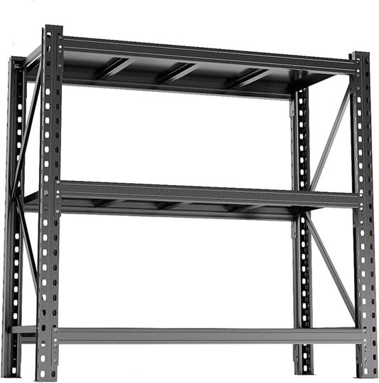 Storage Rack, Heavy Duty Metal Garage Shelving, 5 Tier Adjustable Utility Shelf, Industrial Storage Rack For Garage, Storage Racks Organizer for Basement and Workshop, 51.2"W×47.2"H×23.6"D, Black