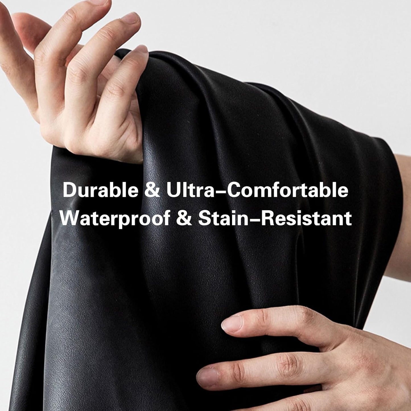 EKR Custom Fit Tacoma Car Seat Covers for Select Toyota Tacoma (Petrol) 2024 2025 Double cab SR,SR5,TRD Sport,TRD Off-Road,Limited -Full Set,Leather(Black/Gray)