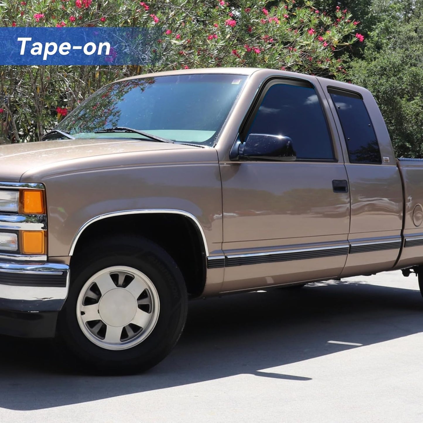 Window Visors Rain Guards for 1988-1999 Chevy/GMC C1500/ C2500/C3500/ K1500/ K2500/ K3500 Extended Cab, Out-Channel Window Vent Wind Deflectors Visors Shades