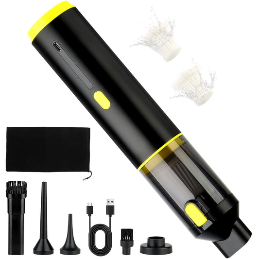 Cros 4-in-1 Mini Cordless Vacuum Cleaner, 21kPa Powerful Suction, Portable Handheld Vacuum for Car & Home, Type-C Rechargeable, Compact & Lightweight