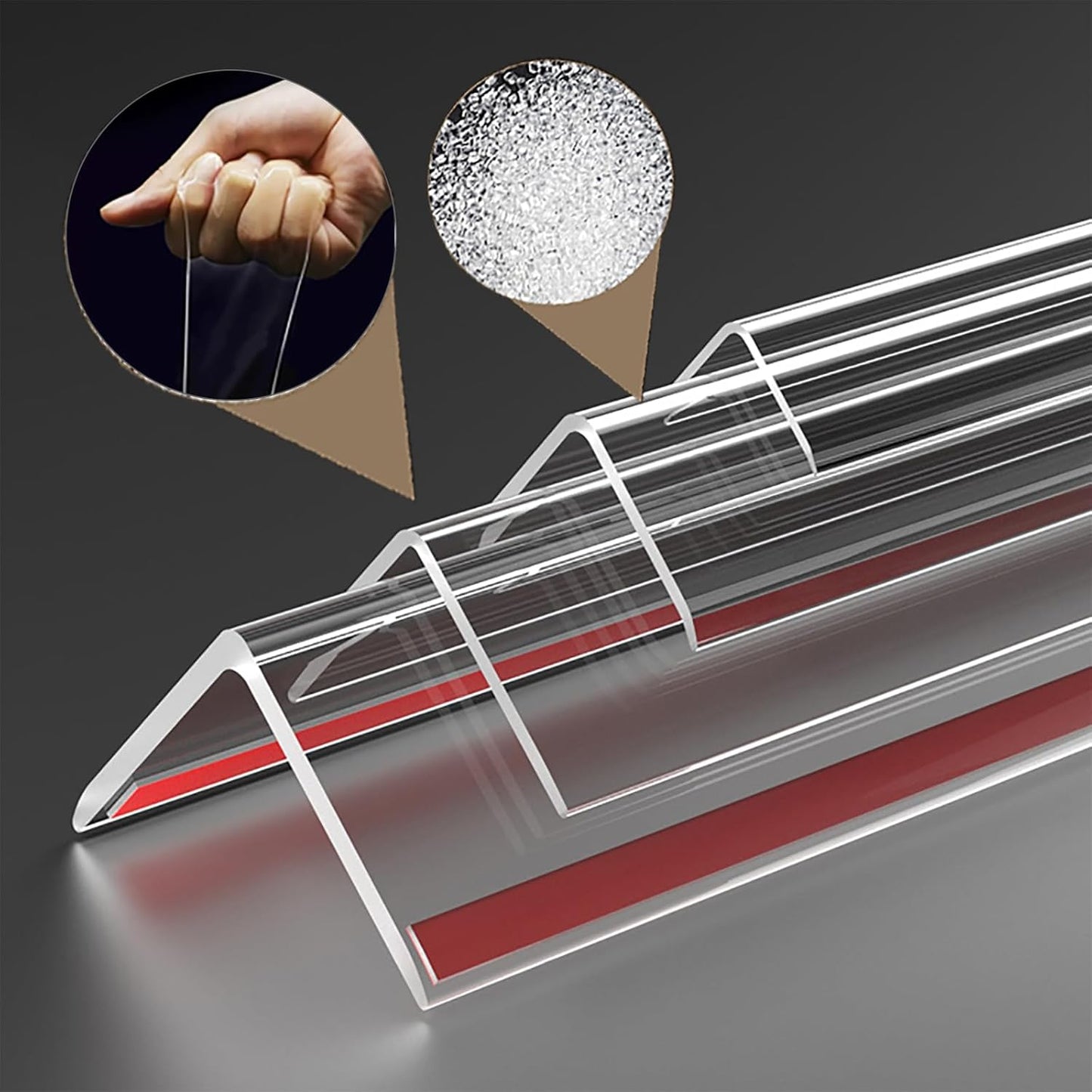 Wall Corner Protector - 2PCS, 39.4"x1.18" - Self Adhesive Clear Corner Protectors for Walls, Cabinet Doors, Edge Protector Trim; Easy to Install Corner Guards for Walls (120cm x 3cm)