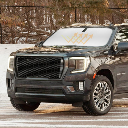 Sunshade Windshield Sun Shade for 2021 2022 2023 2024 2025 GMC Yukon XL Foldable Thicken 2-Layer Silver Coating Front Window Sun Visor Protector Cover for Windshield Blocks UV Rays Keep Vehicle Cooler