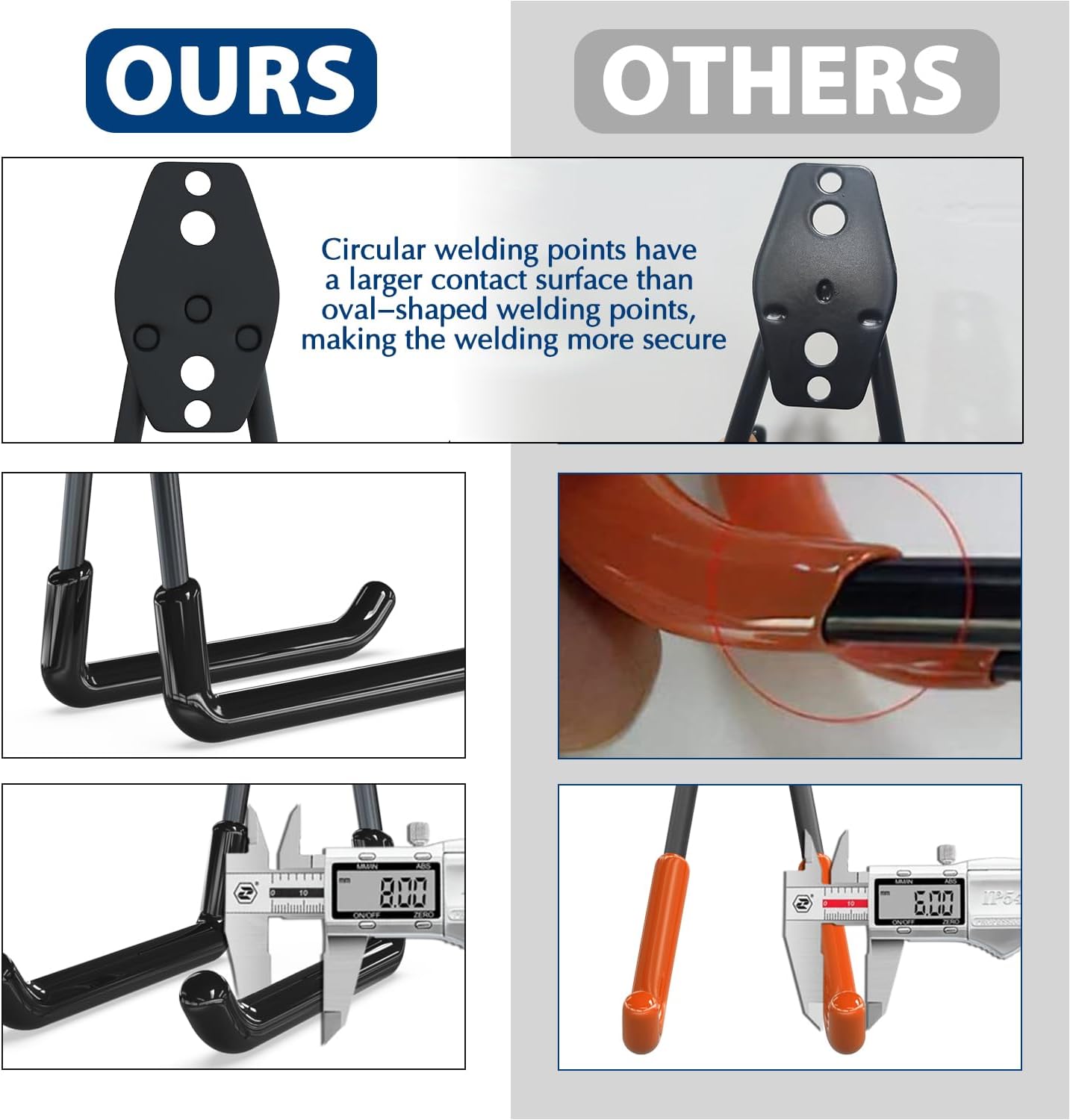 3-H Garage Wall Hooks 31 Pack, Garage Hooks Heavy Duty with Extra Welding Spots, Garage Organizer for Garden, Lawn, Yard Tools, Chairs, Ladders, Weed Eater, Shovel, Blower(Black)