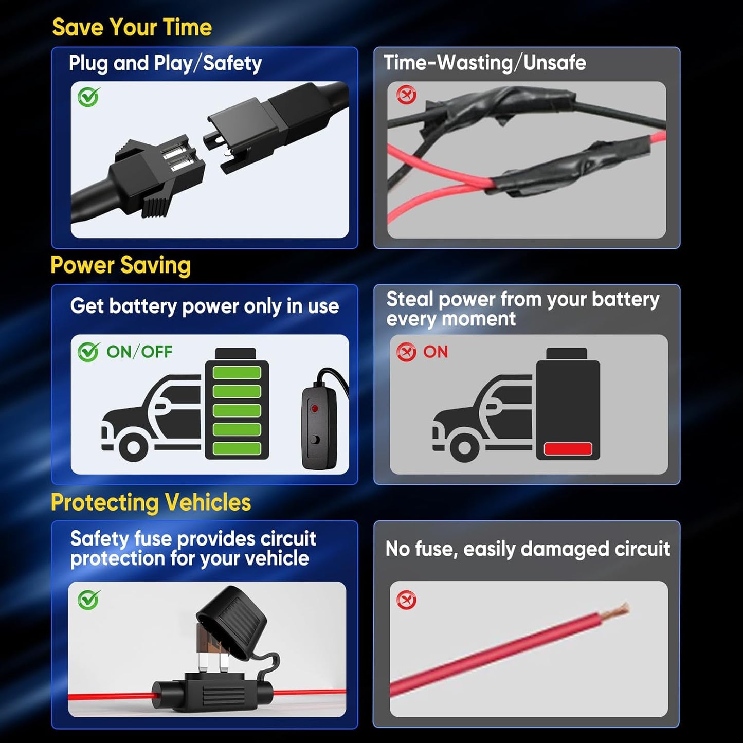 Honalia Pure White Rock Lights for Trucks 16 Pods, 6000K White LED Rock Lights Kits with Switch