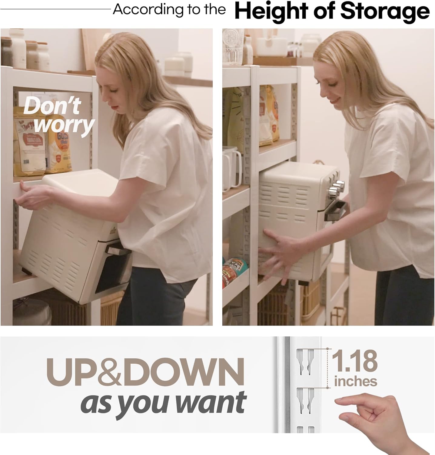 HOMEDANT House 5 Tier 24.4" W Laminated Metal Shelving Unit Adjustable Storage Utility Rack Heavy Duty Shelves Organization Multipurpose Shelf Kitchen Garage Pantry Closet 3 Pack