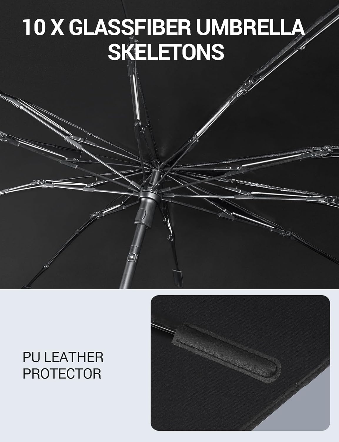 Proadsy Windshield Sun Shade Umbrella for Toyota Corolla 2019-2025 Foldable Car Umbrella Sunshade with Soft TPU Handle Spring Structure Crystal Cooling Material Protect Car from Rays & Heat