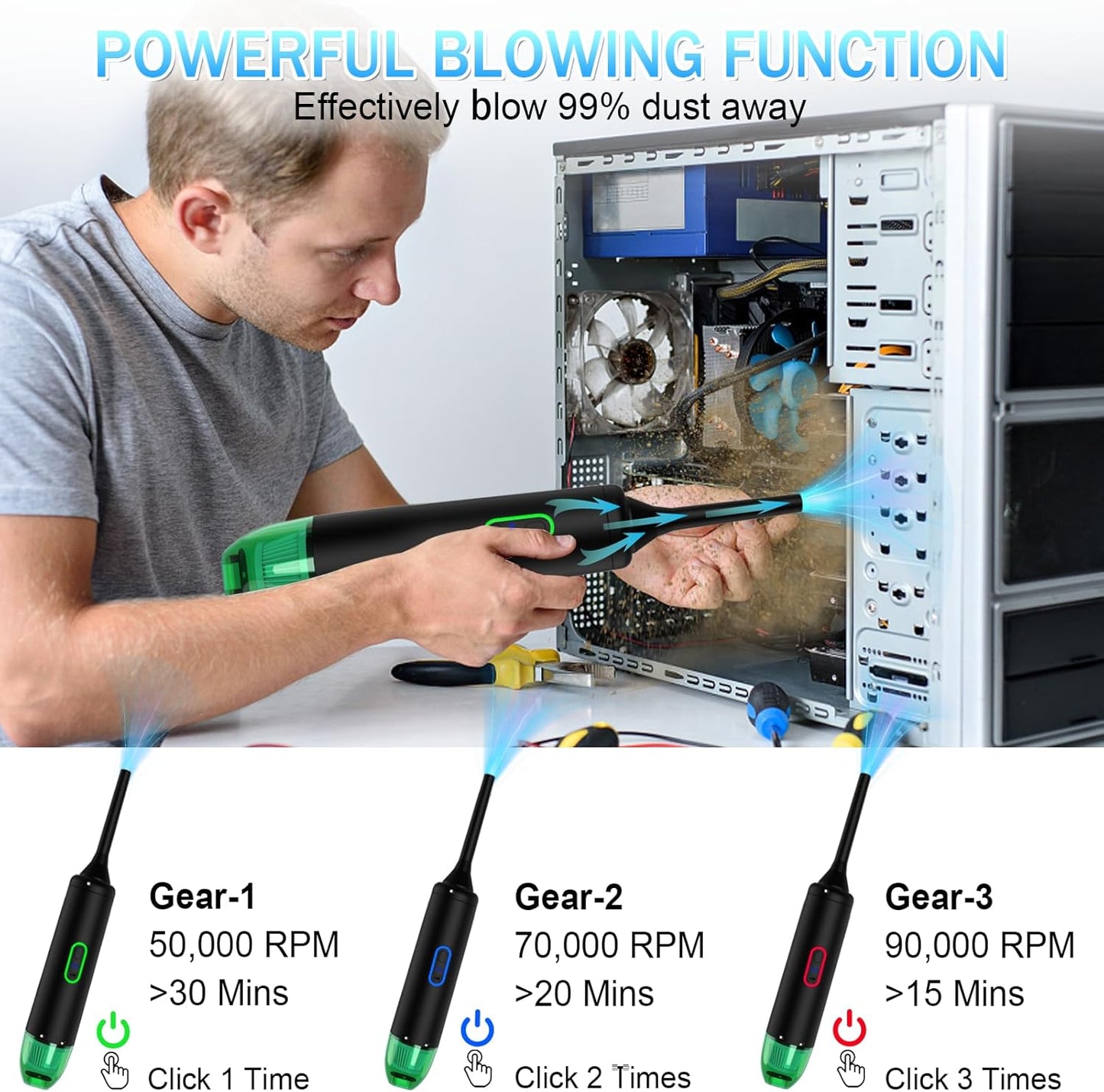 AVCNUJ Handheld Vacuum Cordless, 14000PA Strong Suction with Brushless Motor, Portable Car Vacuum Cleaner, Ultra-Lightweight 1.2lbs, 2-in-1 Dust Removal Vacuum Cleaner for Car Office Home Pet Hair