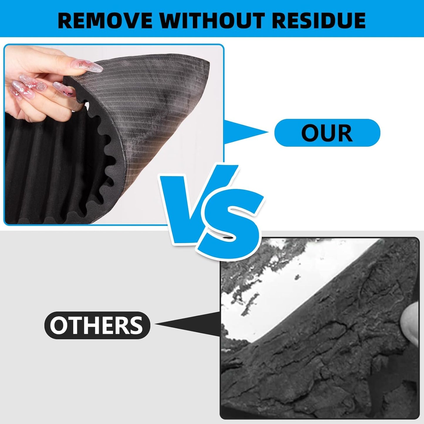 Spurtar Ultra Thick Garage Wall Protector Garage Parking Aid, Self-Adhesive Car Door Protector, Wavy-Mat Wall Padding, Vehicle Door Edge Guards, Bumper Guards Protection Pads, 79" L x 8" W x 3/5"