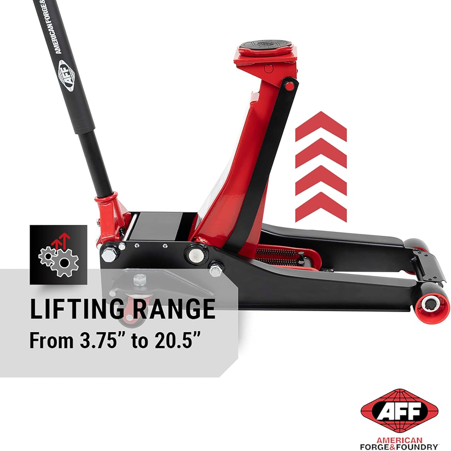 AFF 3.5 Ton Floor Jack - Low Profile Car Jack with Lightning Lift Hydraulic - Heavy Duty