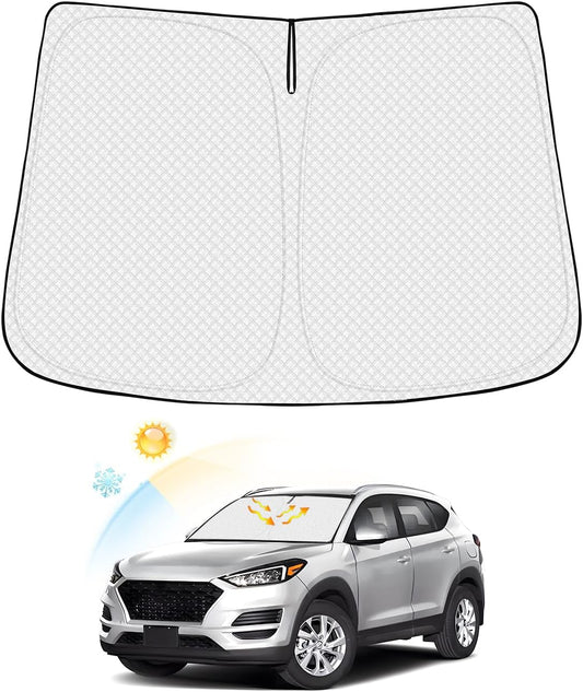 Windshield Sun Shade for Hyundai Tucson 2016-2021 Thicken 6-Layer Front Window Sunshade Cover Sun Visor Shield Protector Block UV Rays Keep Vehicle Cool