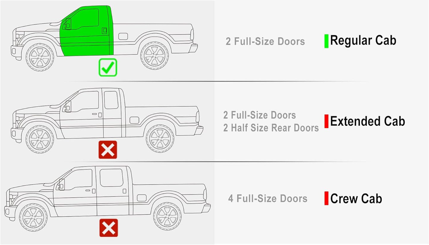 APS Running Boards (Nerf Bars Side Steps Step Bars) Compatible with Ford F250 F350 Super Duty 1999-2016 Regular Cab (Silver 5in 304 Stainless Steel)