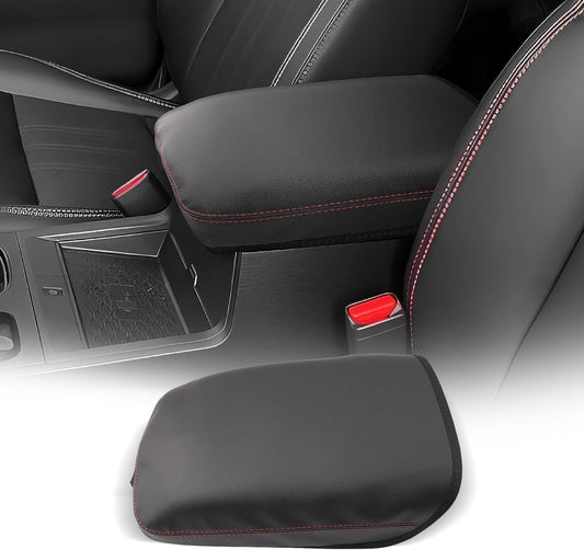 CDEFG for Nissan Frontier 2022-2025 Center Console Cover Armrest Box Cover for Frontier (S, SV, SL, Pro-X, Pro-4X) 2022 2023 2024 2025 Accessories Console Arm Rest Protector Red Line