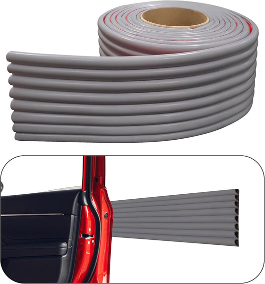 Rubber Bond Garage Wall Protectors - 4in x 12ft Strong Self-Adhesive Rubber Bumper Protectors for Garage Walls - Waterproof and Anti-Scratch Garage Wall Protector for Car Doors (Grey)