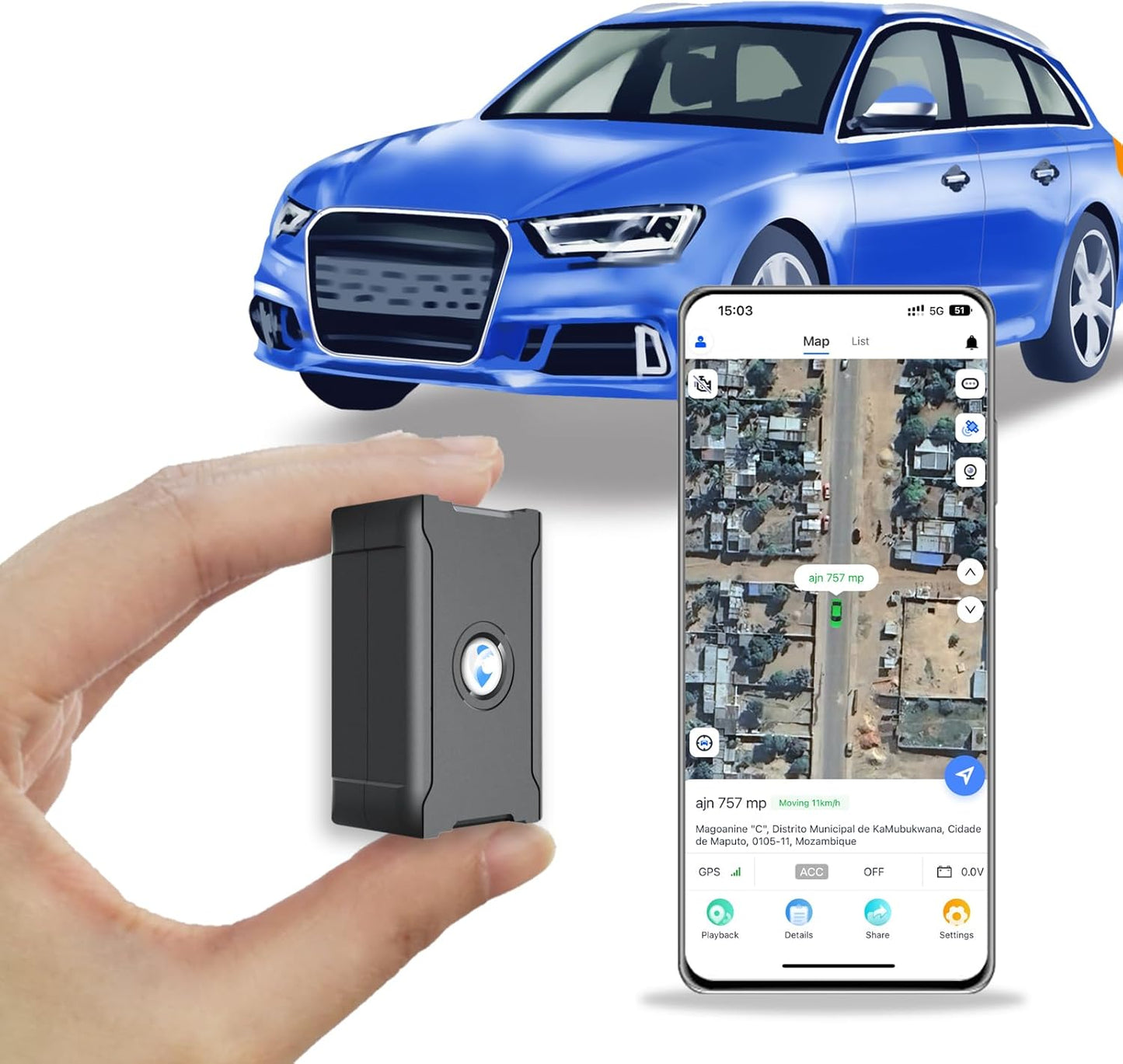 GPS Tracker for Vehicles, 6000Mah Battery Life Up to 90 Days, Waterproof, Magnetic 4G LTE, Unlimited Range, Subscription Required, Multiple Alarms, Hidden Tracker