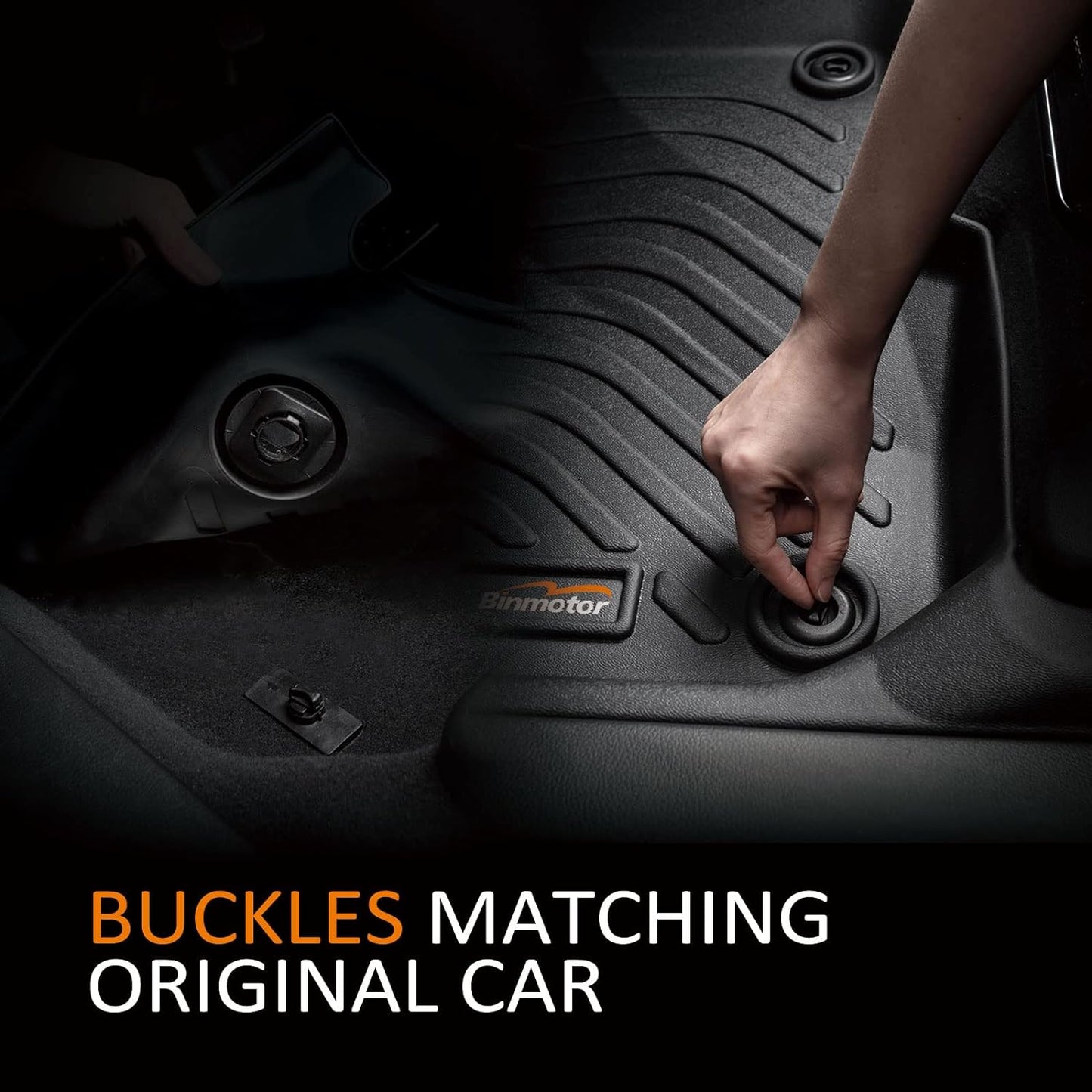 Binmotor-Floor Mats & Cargo Liner & Back Seat Protector Mats for Subaru Crosstrek 2024-2025, for Subaru Impreza 2024-2025, All Weather Car Mats for Crosstrek Accessories-Black