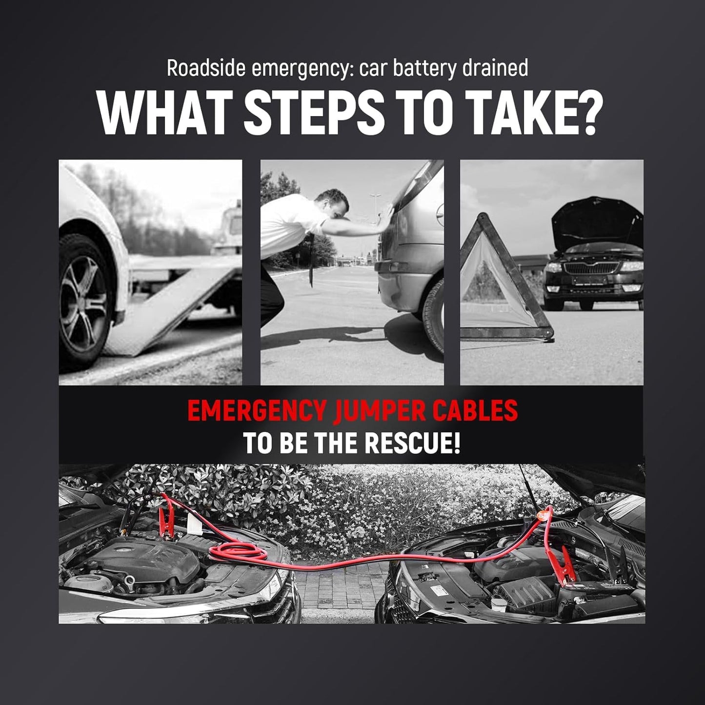 TOPDC 2 Gauge 20 Feet Jumper Cables for Car, SUV and Trucks Battery, Heavy Duty Automotive Booster Cables for Jump Starting Dead or Weak Batteries with Carry Bag, (TD-P0220)